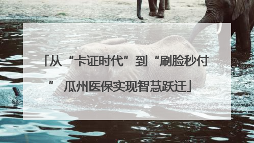 从“卡证时代”到“刷脸秒付” 瓜州医保实现智慧跃迁